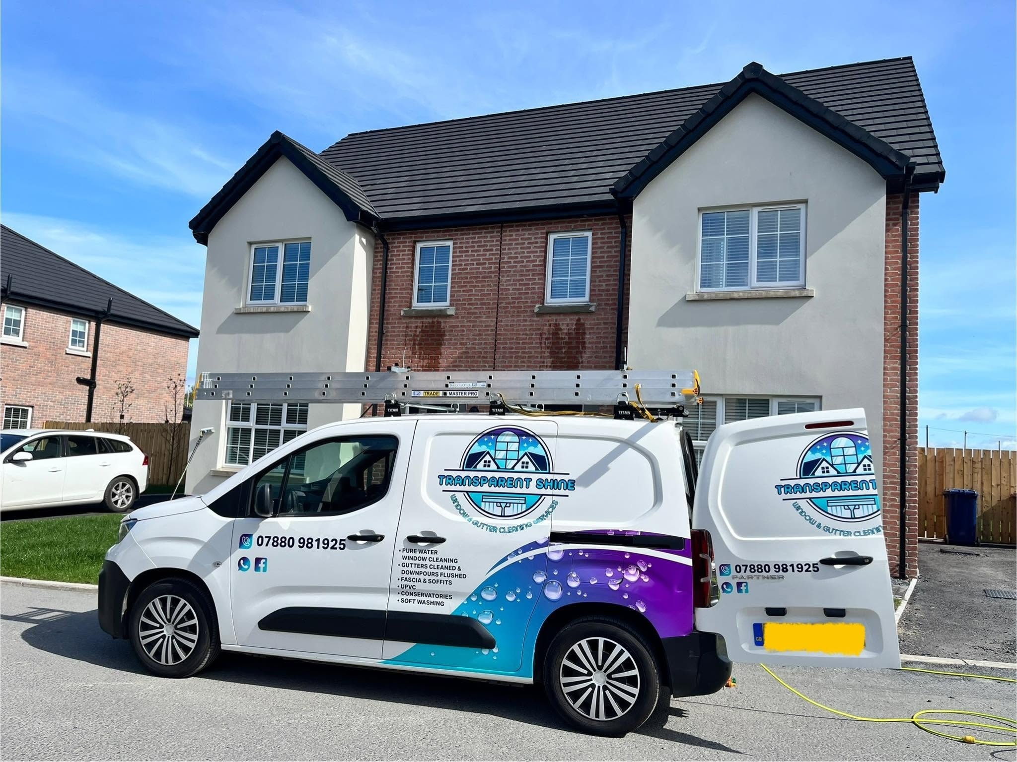 Sparkling clean windows on a residential home